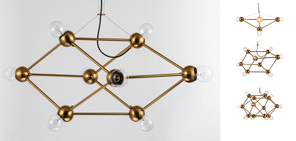 Люстра Molecule Gold Chandelier Люстра Molecule Gold Chandelier - Loft-Concept в Тюмени