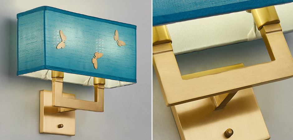 Бра с бабочками Butterflies Blue Background Wall Lamp 2 Бра с бабочками Butterflies Blue Background Wall Lamp 2 - Loft-Concept в Тюмени