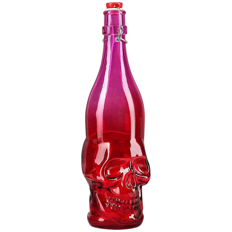 Бутылка с крышкой Scull Красный Розовый Бутылка с крышкой Scull Красный Розовый в Тюмени | Loft Concept