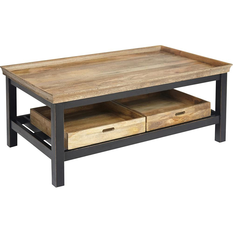 Кофейный стол Provence Sylvie Coffee Table Черный Древесина Кофейный стол Provence Sylvie Coffee Table Черный Древесина в Тюмени | Loft Concept