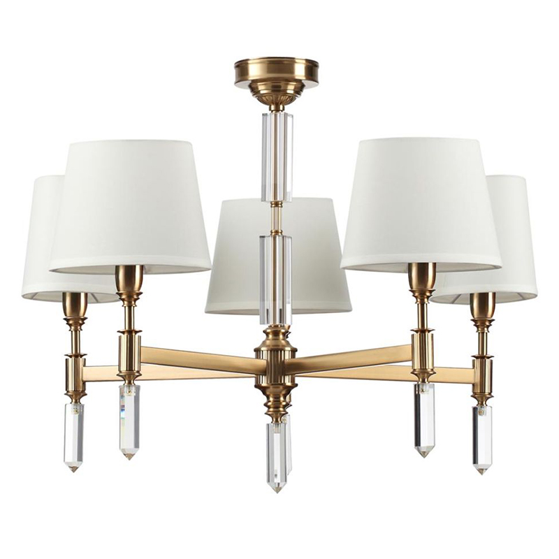 Люстра Ramona White Chandelier Бронза Белый Люстра Ramona White Chandelier Бронза Белый в Тюмени | Loft Concept