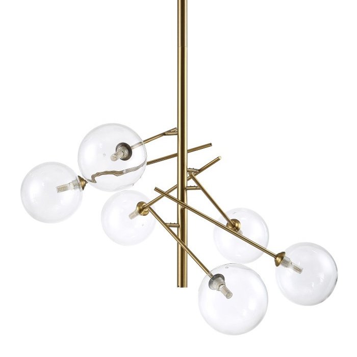 Люстра Gallotti & Radice Straight 6 Бронза Прозрачное Стекло Люстра Gallotti & Radice Straight 6 Бронза Прозрачное Стекло в Тюмени | Loft Concept
