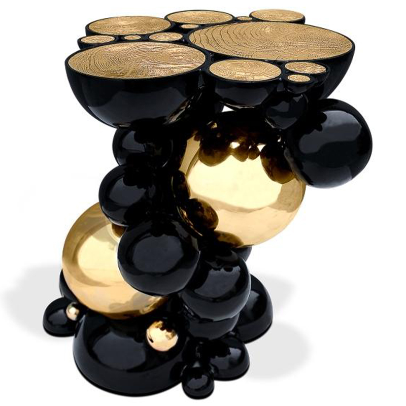 Приставной стол Newton Side Table in Black Boca do Lobo Черный Золотой Приставной стол Newton Side Table in Black Boca do Lobo Черный Золотой в Тюмени | Loft Concept