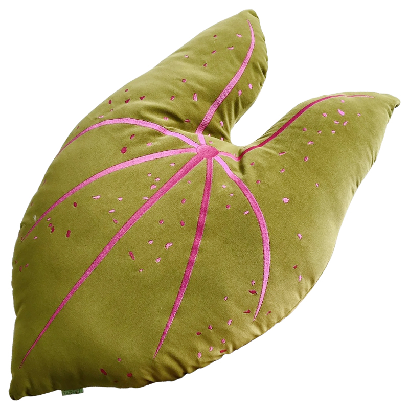 Декоративная подушка Botanical Cushion Caladium Зеленый смок Розовый Декоративная подушка Botanical Cushion Caladium Зеленый смок Розовый в Тюмени | Loft Concept