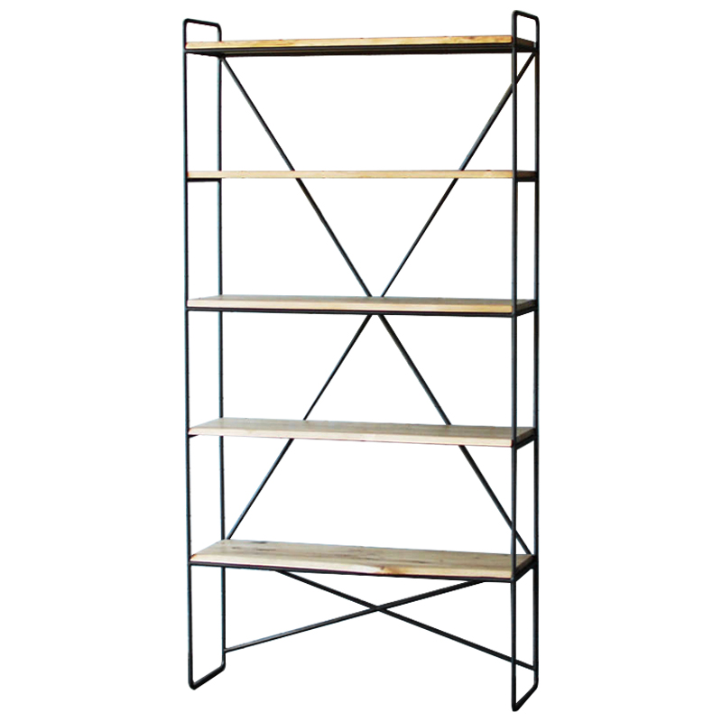 Стеллаж Hart Industrial Metal Rust Rack Черный Древесина Стеллаж Hart Industrial Metal Rust Rack Черный Древесина в Тюмени | Loft Concept
