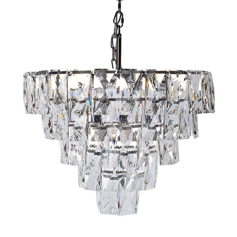 Люстра Tiers Crystal Light Chandelier 16 D60 Серебряный Люстра Tiers Crystal Light Chandelier 16 D60 Серебряный в Тюмени | Loft Concept