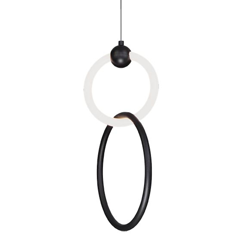 Подвесной светильник double RING LIGHT Черный Белый Подвесной светильник double RING LIGHT Черный Белый в Тюмени | Loft Concept