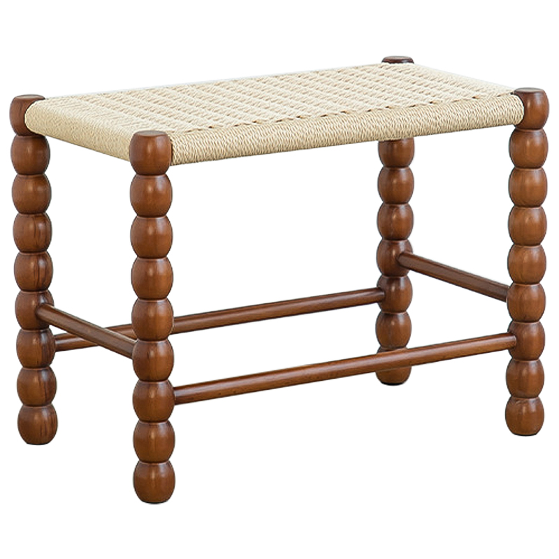 Банкетка French Corner Banquet Brown 60 см Коричневый Бежевый Банкетка French Corner Banquet Brown 60 см Коричневый Бежевый в Тюмени | Loft Concept