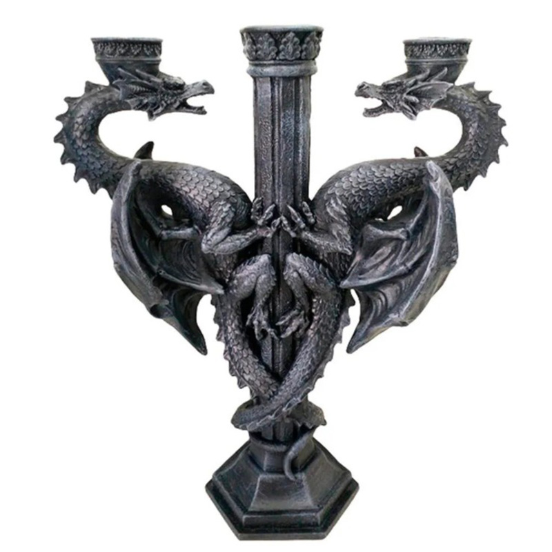Подсвечник Two Dragons Candlestick Черный Подсвечник Two Dragons Candlestick Черный в Тюмени | Loft Concept