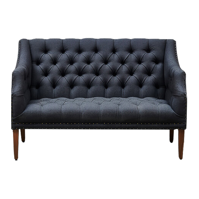Диван Morton Capitone Sofa темно-серый лен Коричневый Серый Диван Morton Capitone Sofa темно-серый лен Коричневый Серый в Тюмени | Loft Concept