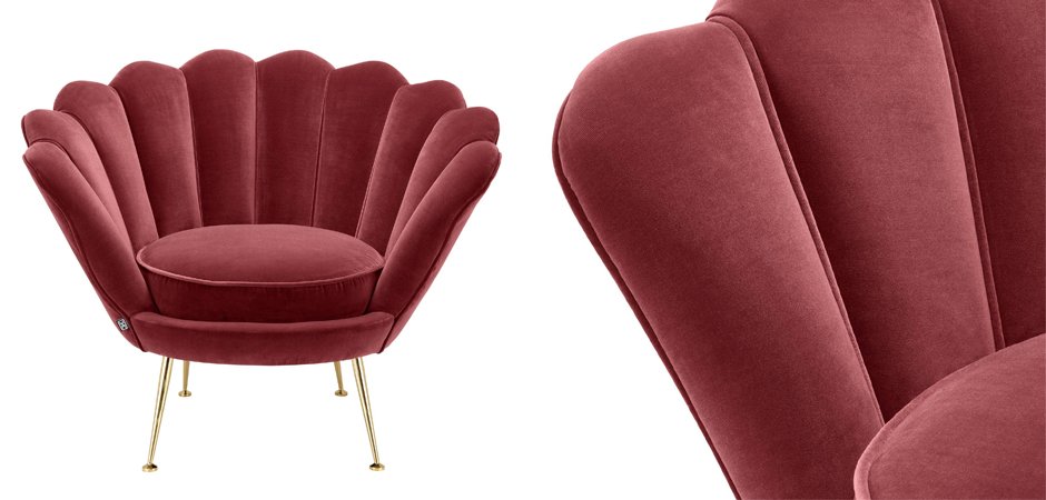 Кресло Eichholtz Chair Trapezium Wine Red Кресло Eichholtz Chair Trapezium Wine Red - Loft-Concept в Тюмени