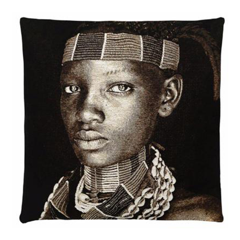Декоративная Подушка Hamar Lady Ethiopia Черный Серый Декоративная Подушка Hamar Lady Ethiopia Черный Серый в Тюмени | Loft Concept