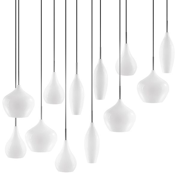Люстра Candiano Milk 12 Light Белый Хром Люстра Candiano Milk 12 Light Белый Хром в Тюмени | Loft Concept