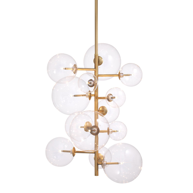 Люстра Eichholtz Chandelier Ezra Brass Латунь Античная полированная Прозрачный Люстра Eichholtz Chandelier Ezra Brass Латунь Античная полированная Прозрачный в Тюмени | Loft Concept