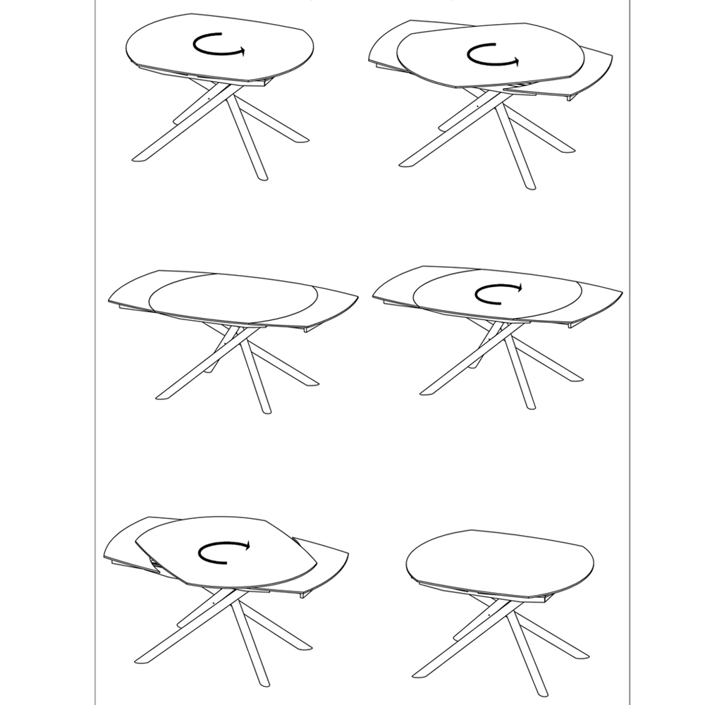 Стол обеденный раскладной круглый Folding Ceramic Table Стол обеденный раскладной круглый Folding Ceramic Table в Тюмени