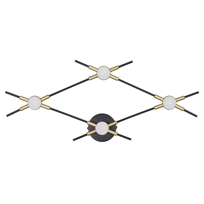 Бра Ake Rhombus Sconce Черный Белый Золотой Бра Ake Rhombus Sconce Черный Белый Золотой в Тюмени | Loft Concept
