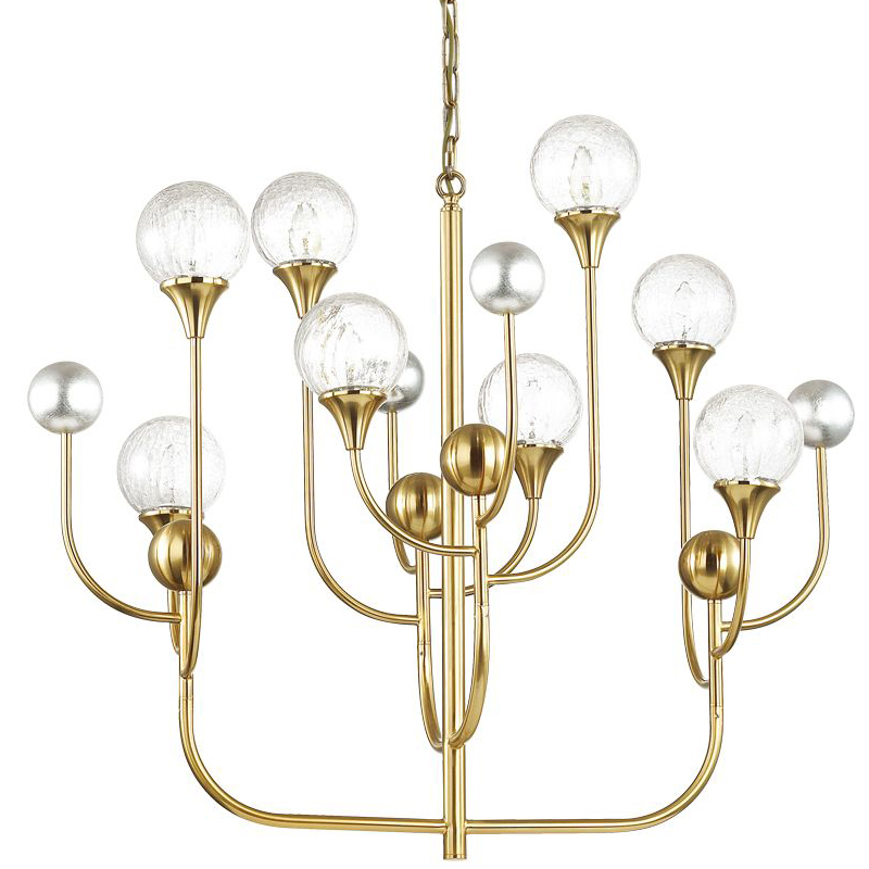 Люстра Benniga Chandelier 8 Золотой Прозрачный (Transparent) Люстра Benniga Chandelier 8 Золотой Прозрачный (Transparent) в Тюмени | Loft Concept