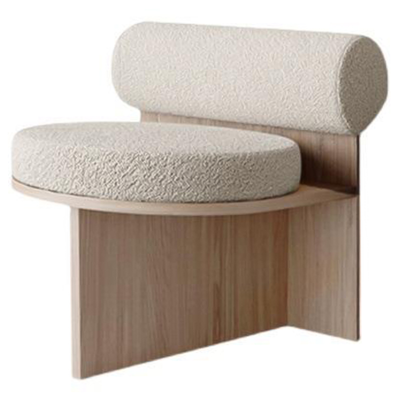 Кресло Behemo Boucle ivory ( слоновая кость ) Древесина Кресло Behemo Boucle ivory ( слоновая кость ) Древесина в Тюмени | Loft Concept