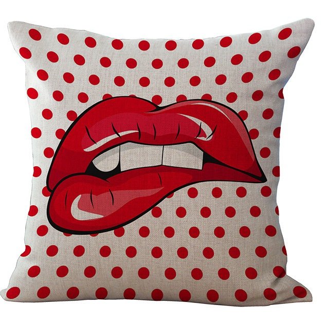 Декоративная подушка Lips and Face #2 Мульти Декоративная подушка Lips and Face #2 Мульти в Тюмени | Loft Concept