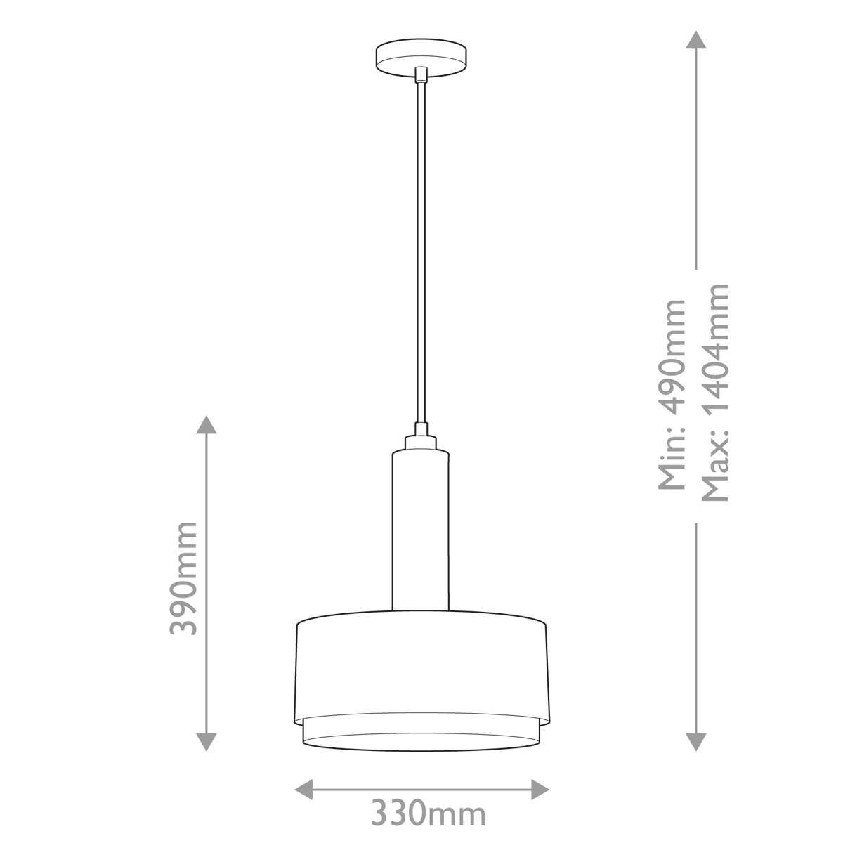 Подвесной светильник цилиндрический с белым плафоном Hinkley в Тюмени