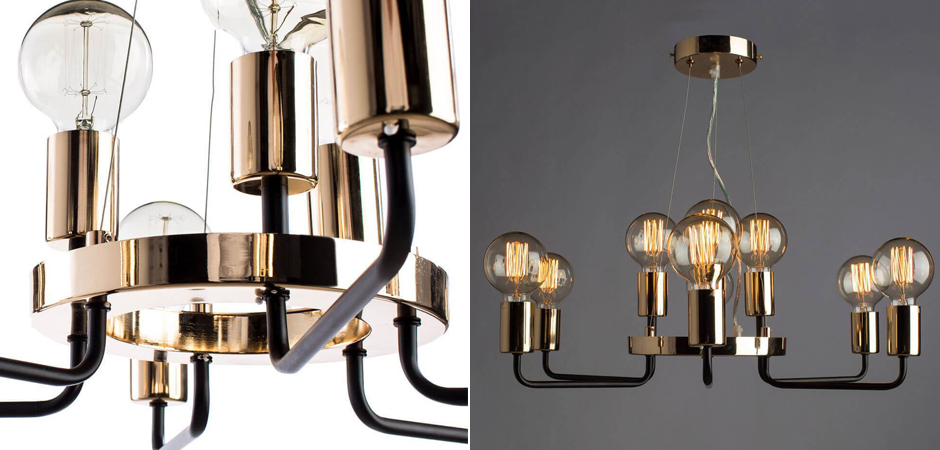 Люстра Loft Industrial Glossy Gold Люстра Loft Industrial Glossy Gold - Loft-Concept в Тюмени