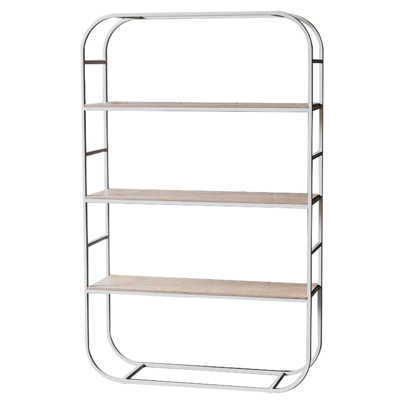 Стеллаж Parson Industrial Metal Rust Rack Белый Древесина Стеллаж Parson Industrial Metal Rust Rack Белый Древесина в Тюмени | Loft Concept