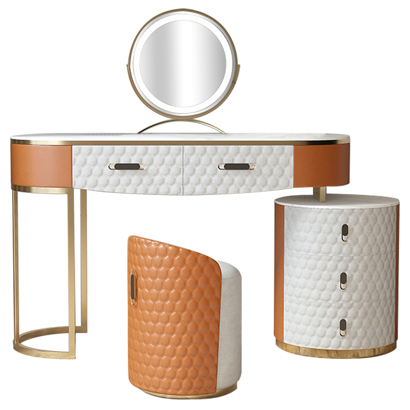 Трельяж Kathryn Bedroom Dressing Table Orange Белый Оранжевый Золотой Трельяж Kathryn Bedroom Dressing Table Orange Белый Оранжевый Золотой в Тюмени | Loft Concept