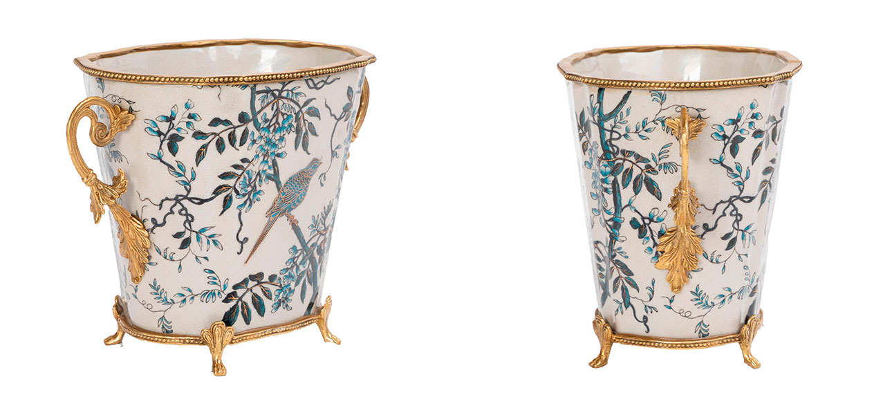 Ваза с орнаментом с бронзовыми элементами Norma - фото