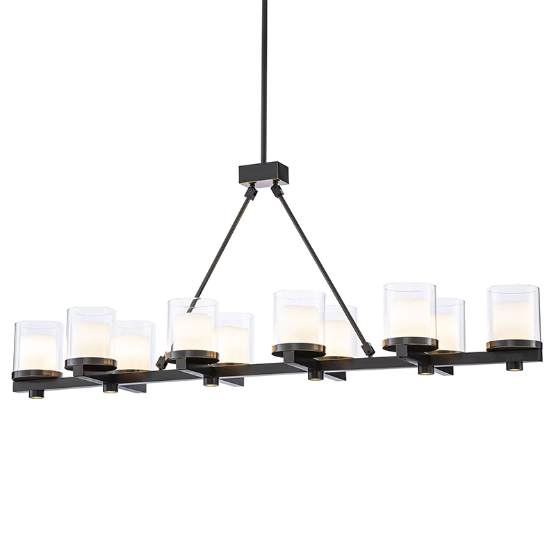 Люстра Eichholtz Chandelier Donovan Черный Прозрачное Стекло Темная бронза Люстра Eichholtz Chandelier Donovan Черный Прозрачное Стекло Темная бронза в Тюмени | Loft Concept