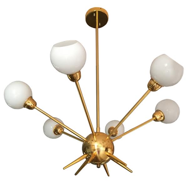 Люстра Mace Chandelier Глянцевое золото Белый Люстра Mace Chandelier Глянцевое золото Белый в Тюмени | Loft Concept