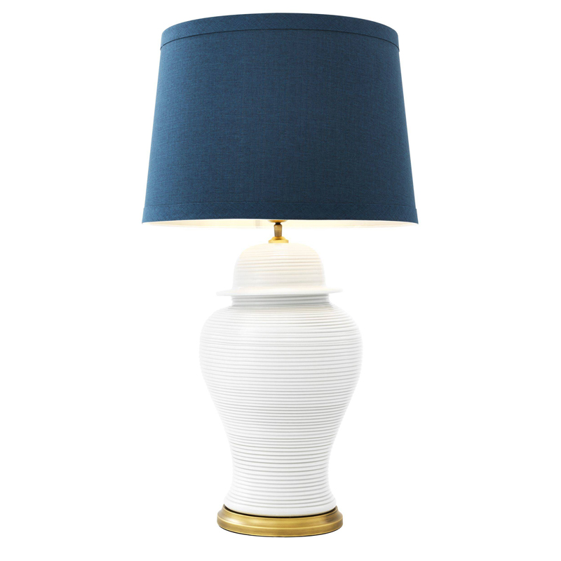 Настольная лампа Eichholtz Table Lamp Celestine Белый Синий Латунь Античная полированная Настольная лампа Eichholtz Table Lamp Celestine Белый Синий Латунь Античная полированная в Тюмени | Loft Concept