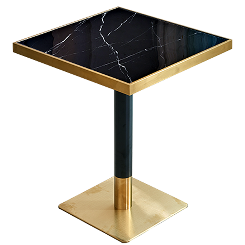 Обеденный стол Bjorn Table Square Черный Латунь сатинированная Обеденный стол Bjorn Table Square Черный Латунь сатинированная в Тюмени | Loft Concept
