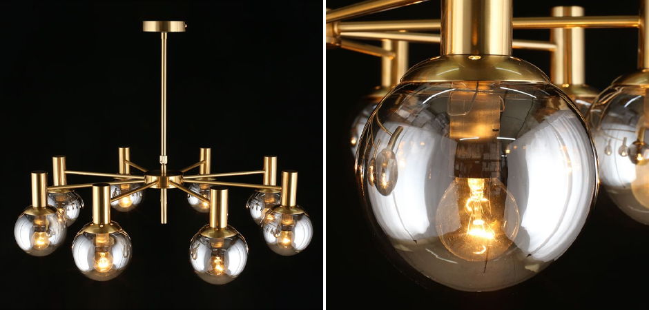 Люстра с дымчатым стеклом Smoke Glass Люстра с дымчатым стеклом Smoke Glass - Loft-Concept в Тюмени