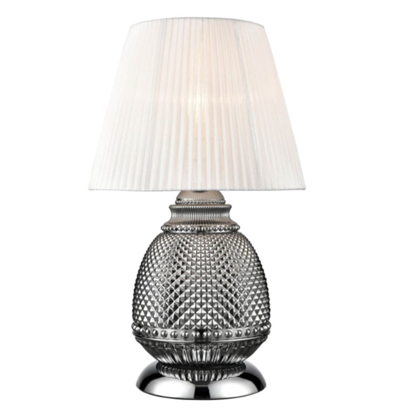 Настольная лампа Gloria Chrome Table Lamp Темный хром Белый Настольная лампа Gloria Chrome Table Lamp Темный хром Белый в Тюмени | Loft Concept