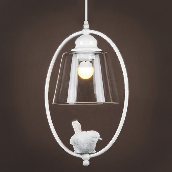 Подвесной светильник Provence Bird Oval Pendant Белый Подвесной светильник Provence Bird Oval Pendant Белый в Тюмени | Loft Concept