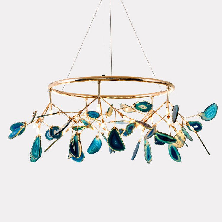 Люстра Crown of Agate Глянцевое золото Люстра Crown of Agate Глянцевое золото в Тюмени | Loft Concept