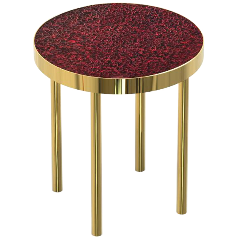 Журнальный столик RED BRASS Латунь Красный Журнальный столик RED BRASS Латунь Красный в Тюмени | Loft Concept