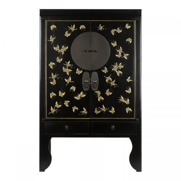 Шкаф Chinese Butterfly Black Черный в Тюмени | Loft Concept 
