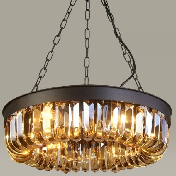 Люстра Crystal Round Frozen Pendant Черный Люстра Crystal Round Frozen Pendant Черный в Тюмени | Loft Concept