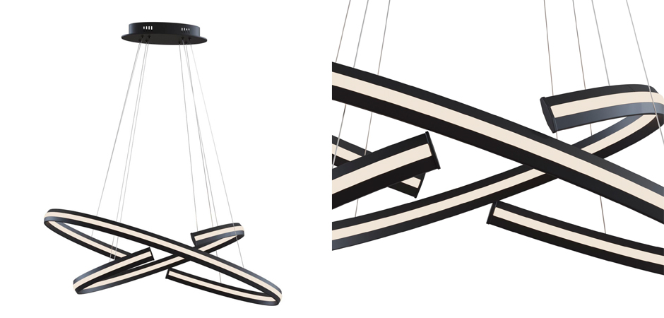 Люстра Half Ring Black & White Pendant S Люстра Half Ring Black & White Pendant S - Loft-Concept в Тюмени