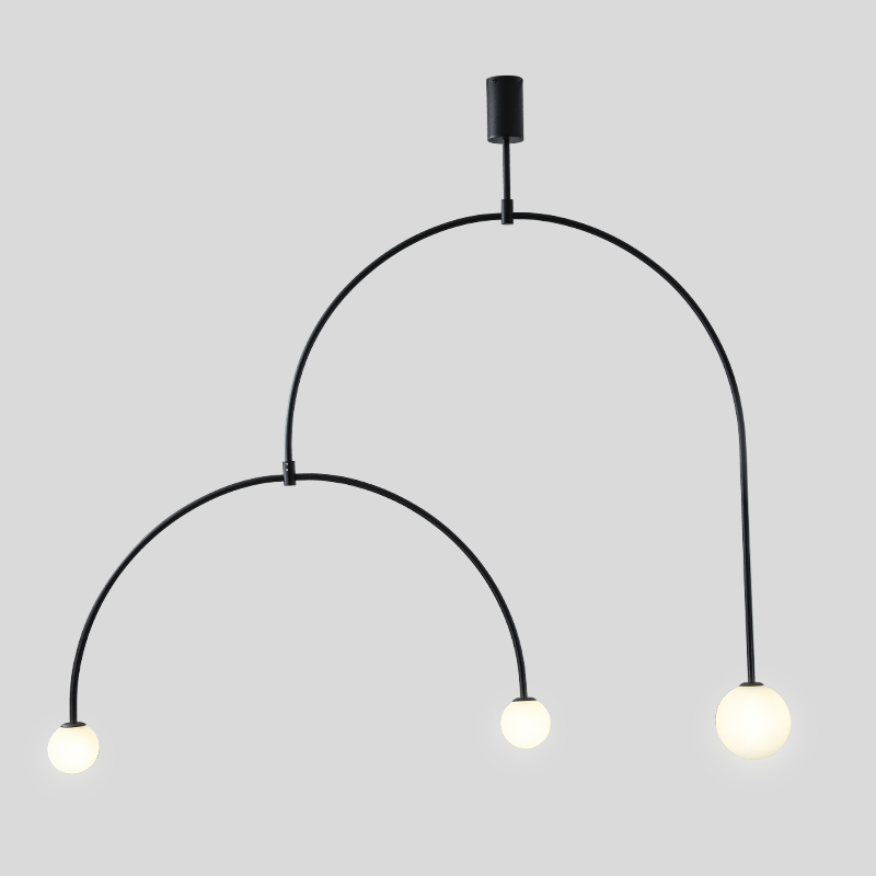 Люстра Fontana Amorosa Three Black Черный Белый Люстра Fontana Amorosa Three Black Черный Белый в Тюмени | Loft Concept