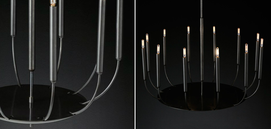 Люстра RH Quenouilles Round Chandelier black Люстра RH Quenouilles Round Chandelier black - Loft-Concept в Тюмени