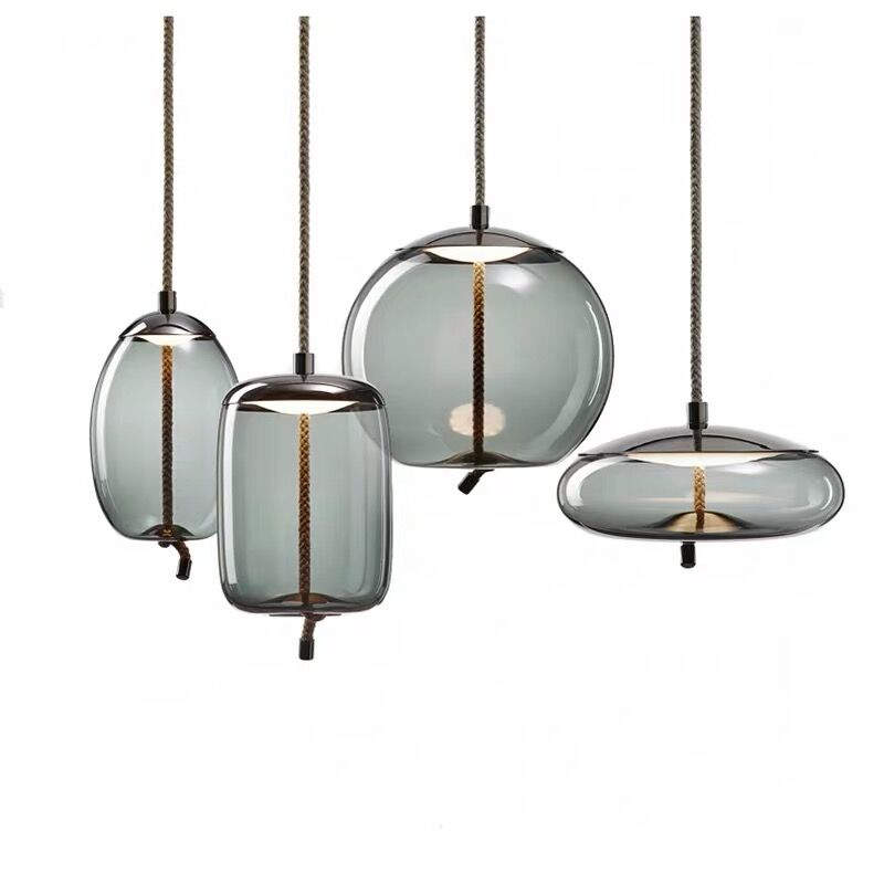 Подвесной светильник KNOT Small Gray glass Серый (Gray) Серебряный Подвесной светильник KNOT Small Gray glass Серый (Gray) Серебряный в Тюмени | Loft Concept