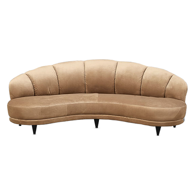 Диван Vanilla Croissant Sofa Бежевый Черный Диван Vanilla Croissant Sofa Бежевый Черный в Тюмени | Loft Concept