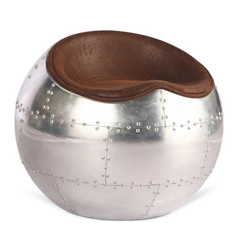 Пуф Aviator poof Алюминий Коричневый Пуф Aviator poof Алюминий Коричневый в Тюмени | Loft Concept