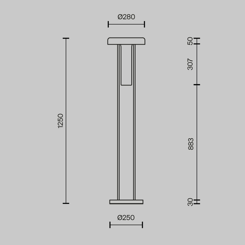Напольный торшер светодионый Ikebana Black 3000К 24Вт в Тюмени