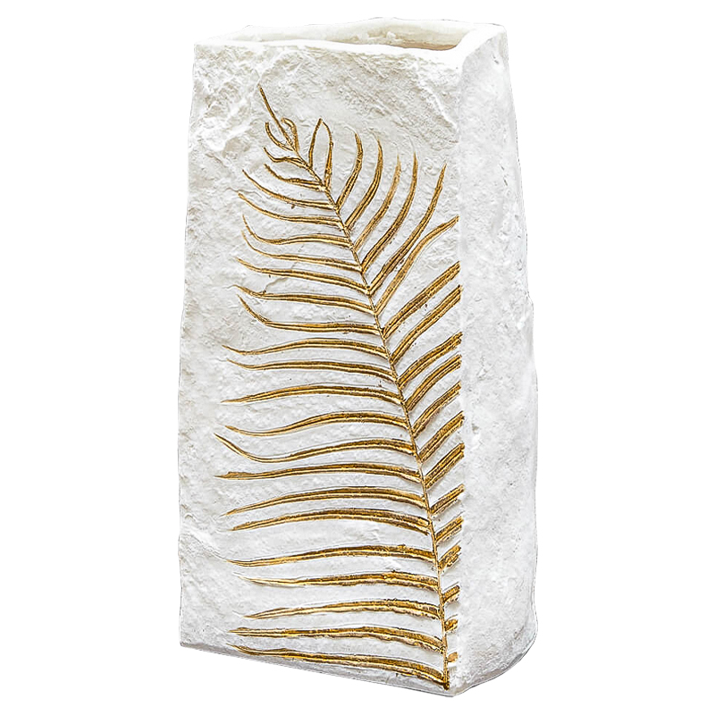 Ваза Ancient Fossil Vase 33 см Белый Золотой Ваза Ancient Fossil Vase 33 см Белый Золотой в Тюмени | Loft Concept