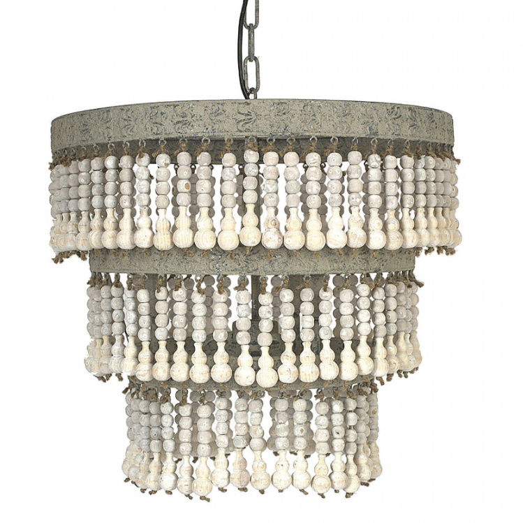 Люстра Bohho chandelier Белый Серый Люстра Bohho chandelier Белый Серый в Тюмени | Loft Concept