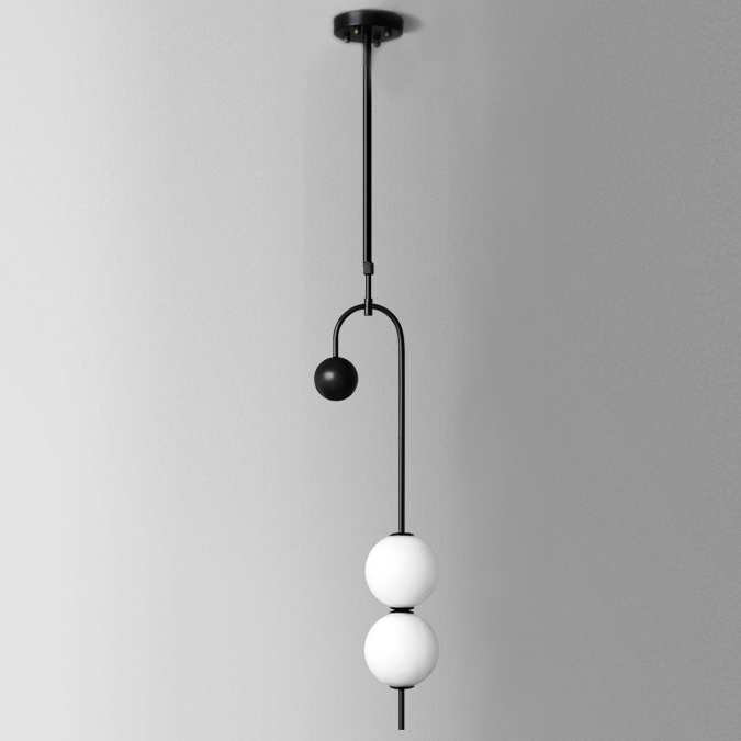 Люстра Balance Beads Superiority Черный Белый Люстра Balance Beads Superiority Черный Белый в Тюмени | Loft Concept