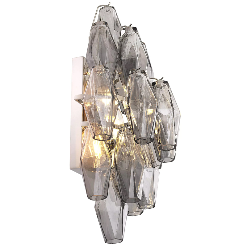 Бра Eichholtz Wall Lamp Benini Smoke Никель Стекло Смок Бра Eichholtz Wall Lamp Benini Smoke Никель Стекло Смок в Тюмени | Loft Concept